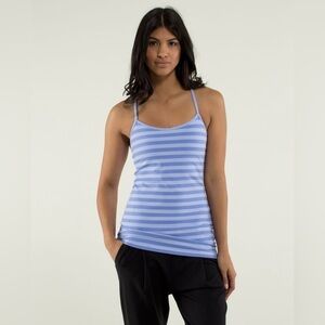 Lululemon | Power Y Tank Luon Apex Stripe Lavender Dusk Size 6 Yoga Gym Workout